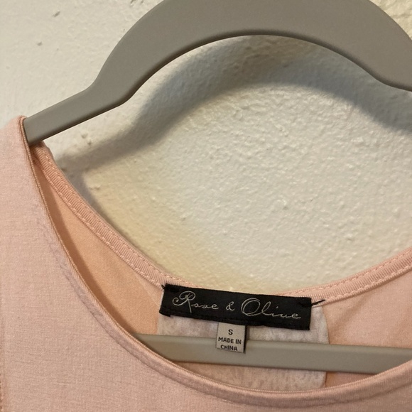 Rose & Olive Pink/Peach Tank Top High Low Tunic S - Picture 3 of 7